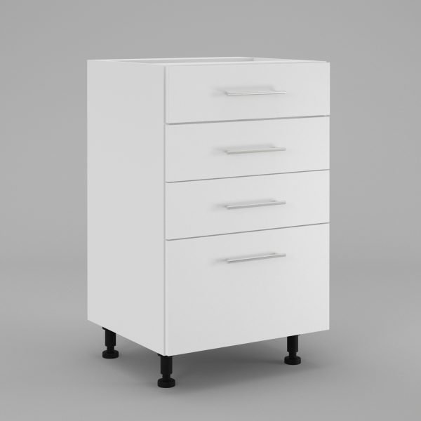 Szafka kuchenna z szufladami 3/1 biały połysk