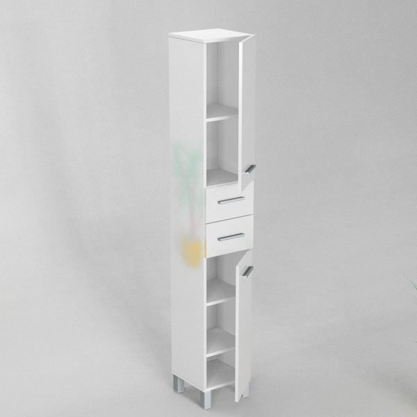 Słupek łazienkowy SW2 30 cm biały matowy lakierowany