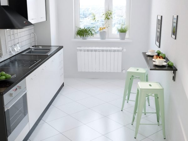 Stolik Ścienny Składany Nico Czarny Połysk