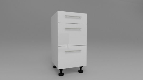 Szafka kuchenna z 3 szufladami biały mat