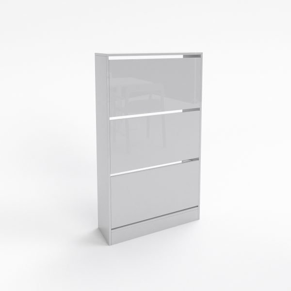 Szafka na buty 60cm b. połysk gł 16,23,27cm bez uchwytów